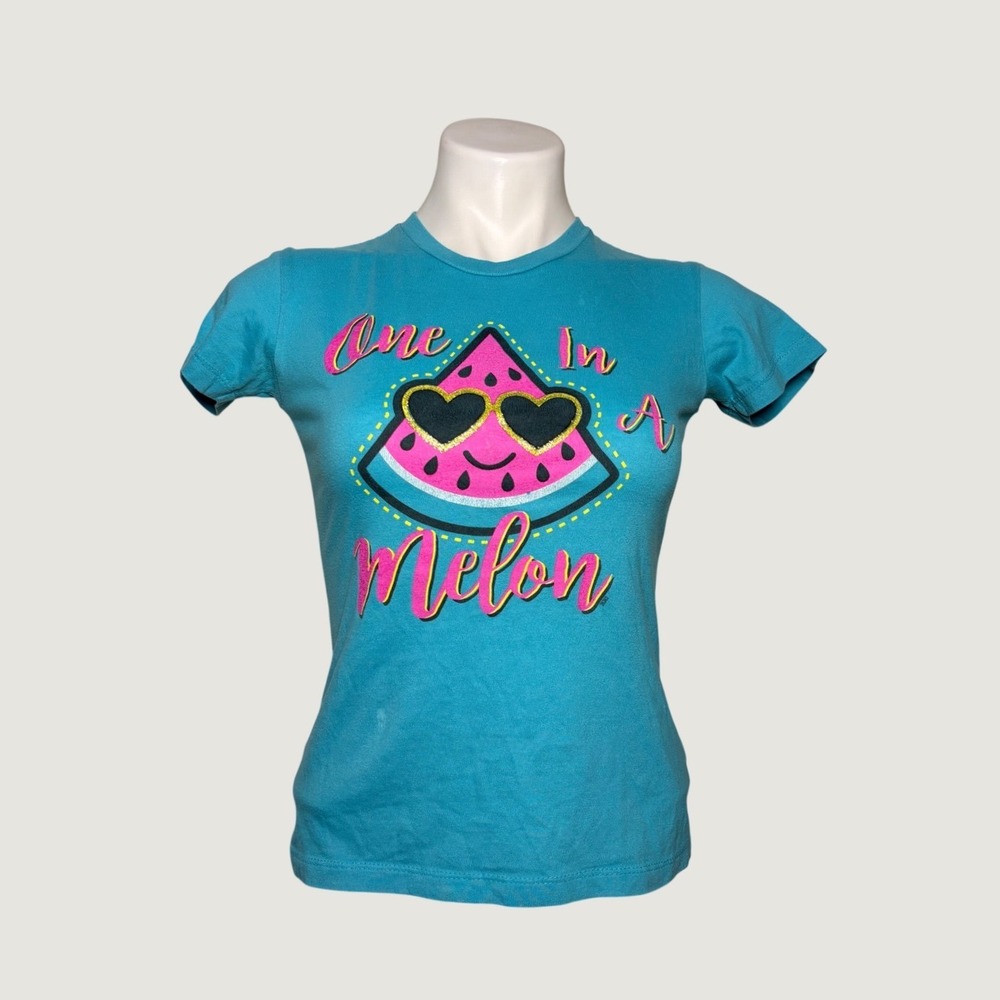 Y2K Pony Tails Scene Kidcore One In A Melon Watermelon Graphic Baby Tee #15